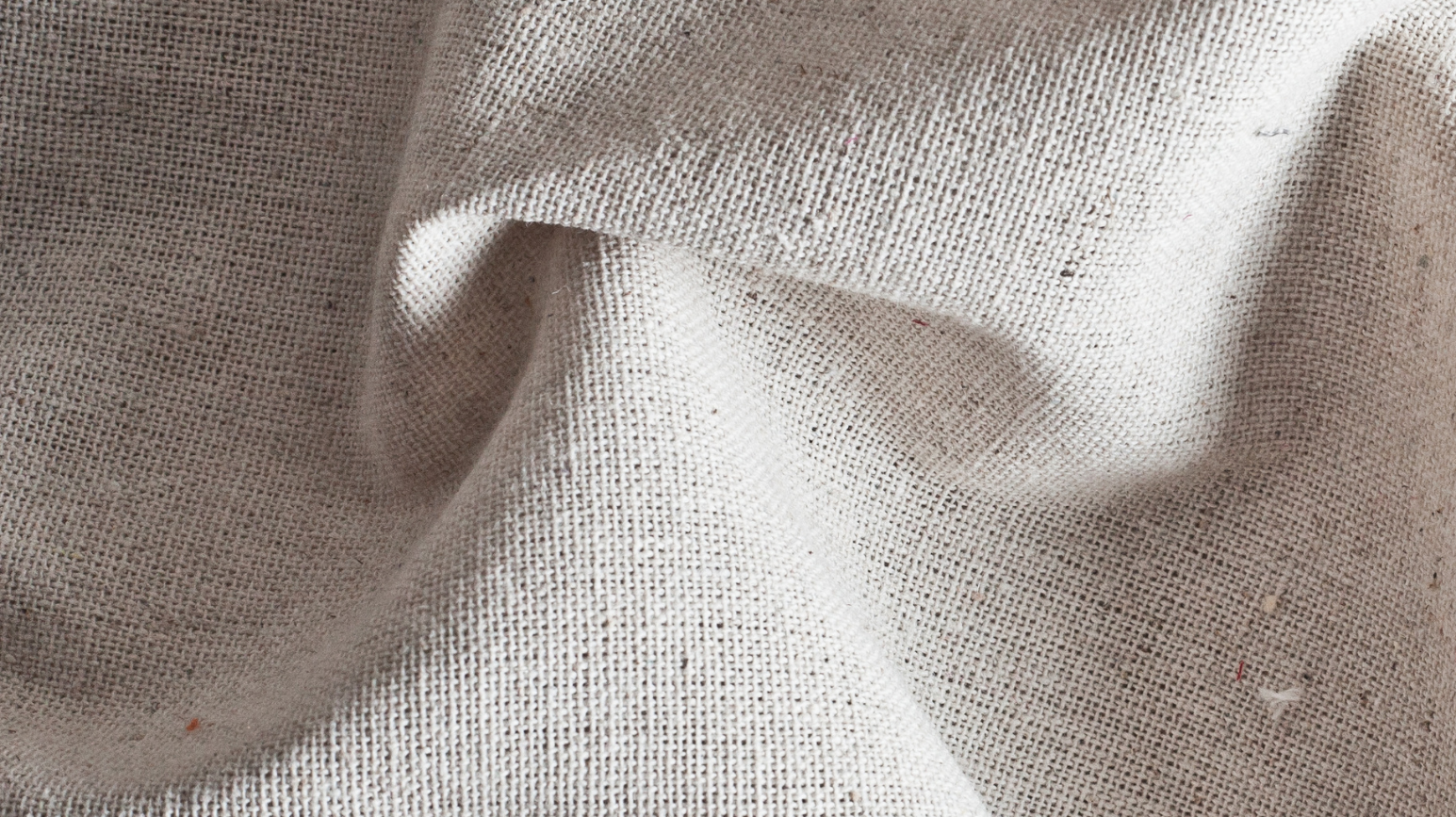 Flat lay of linen fabric