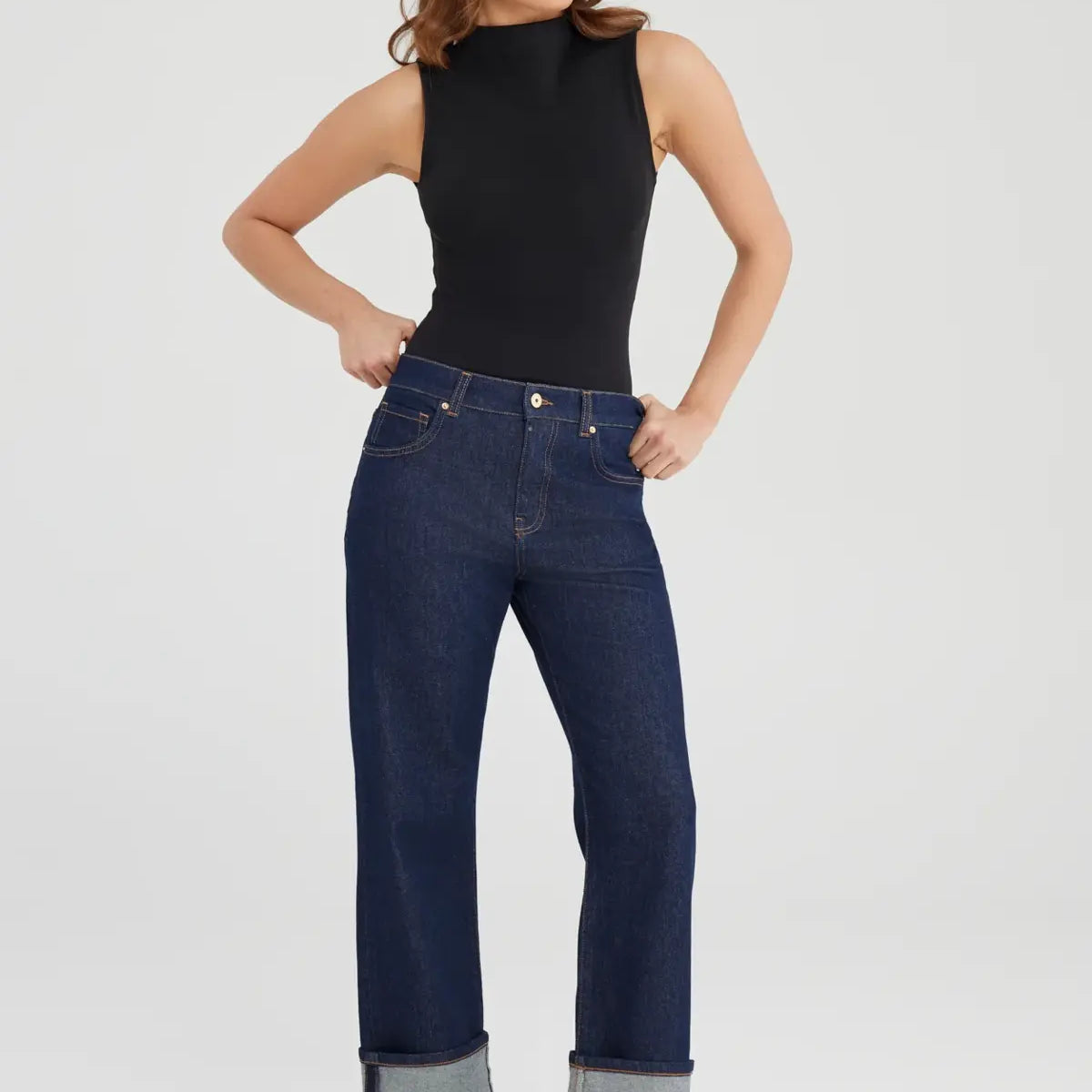 Ruby Mid Waist Cuff Jean