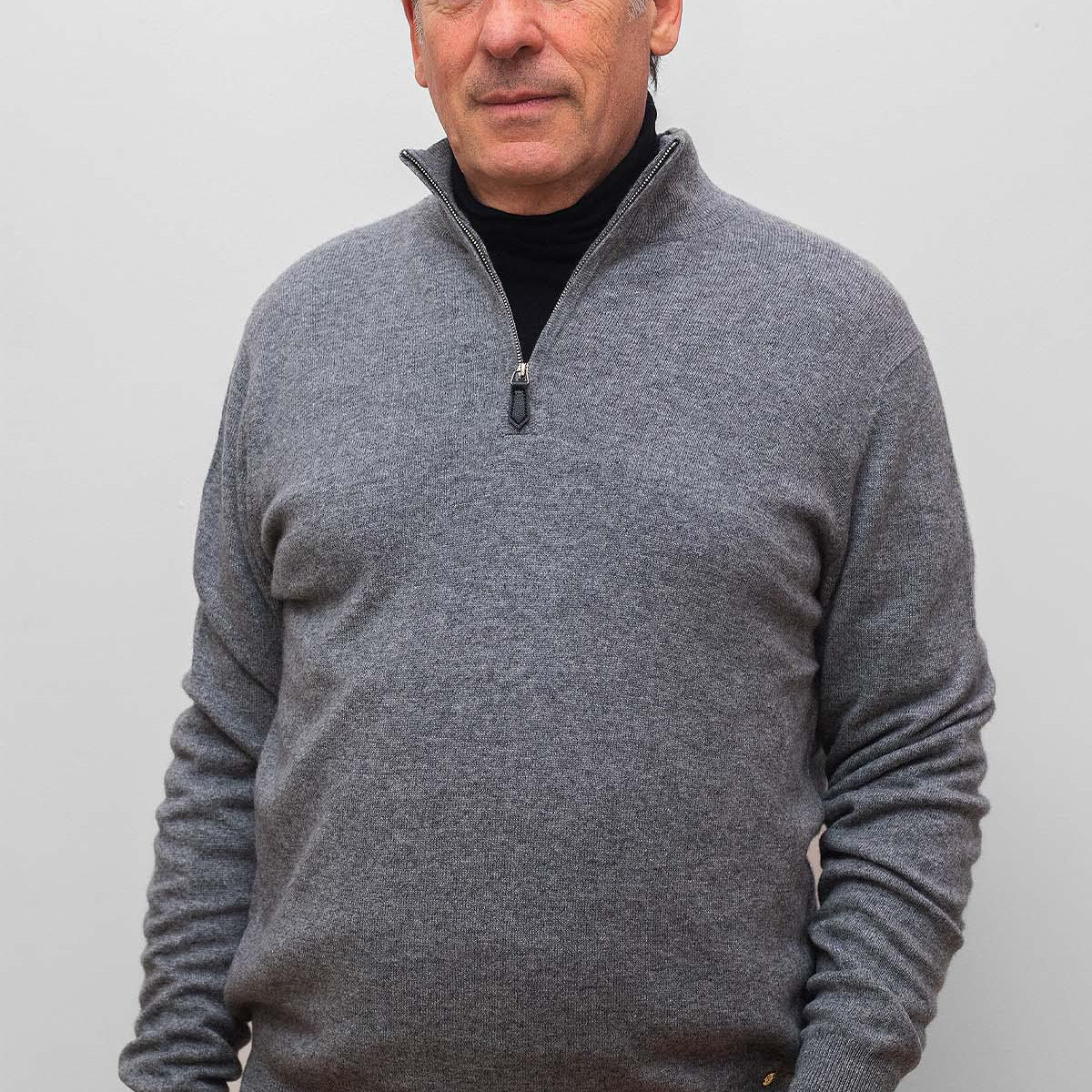 Cashmere Men's Half Zip Sweater