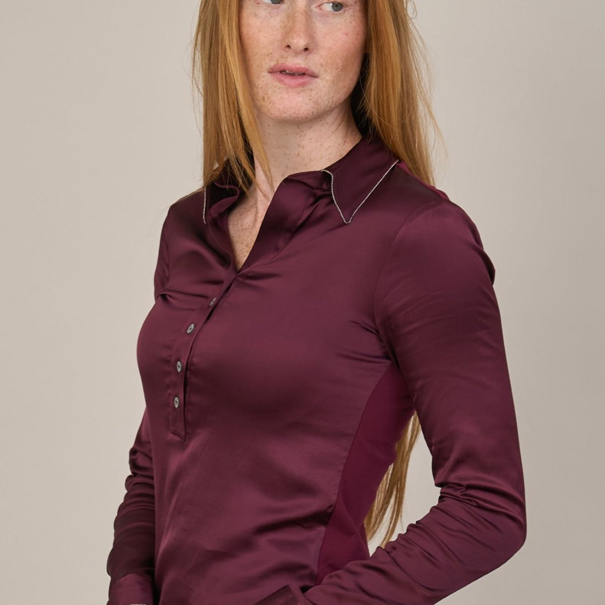 Blouse w/Mini Ball Chain Detail
