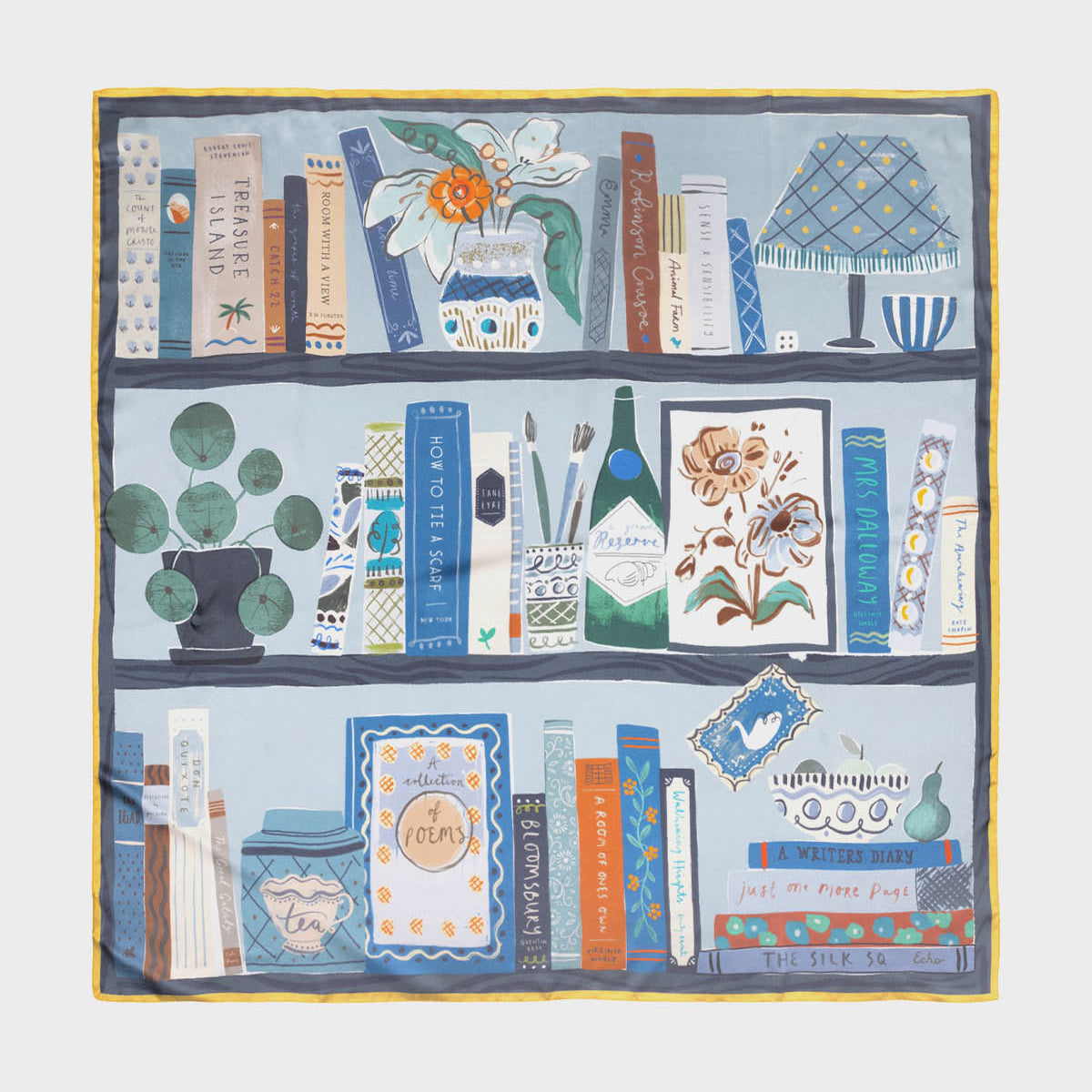 Bookworm Silk Square