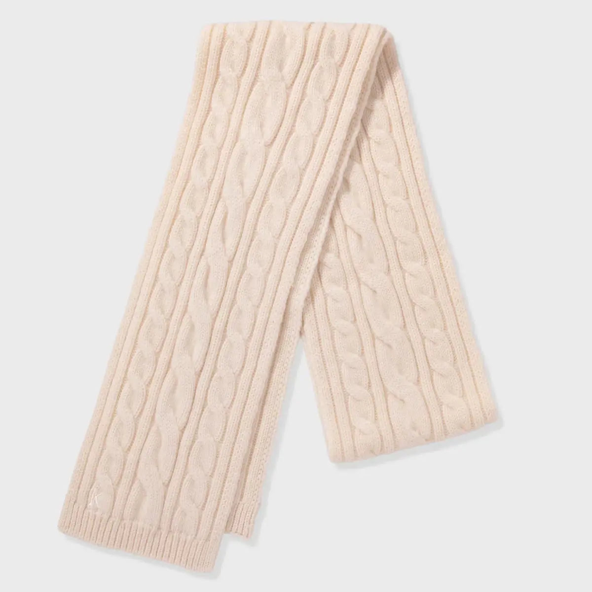 Cable Skinny Cashmere Scarf
