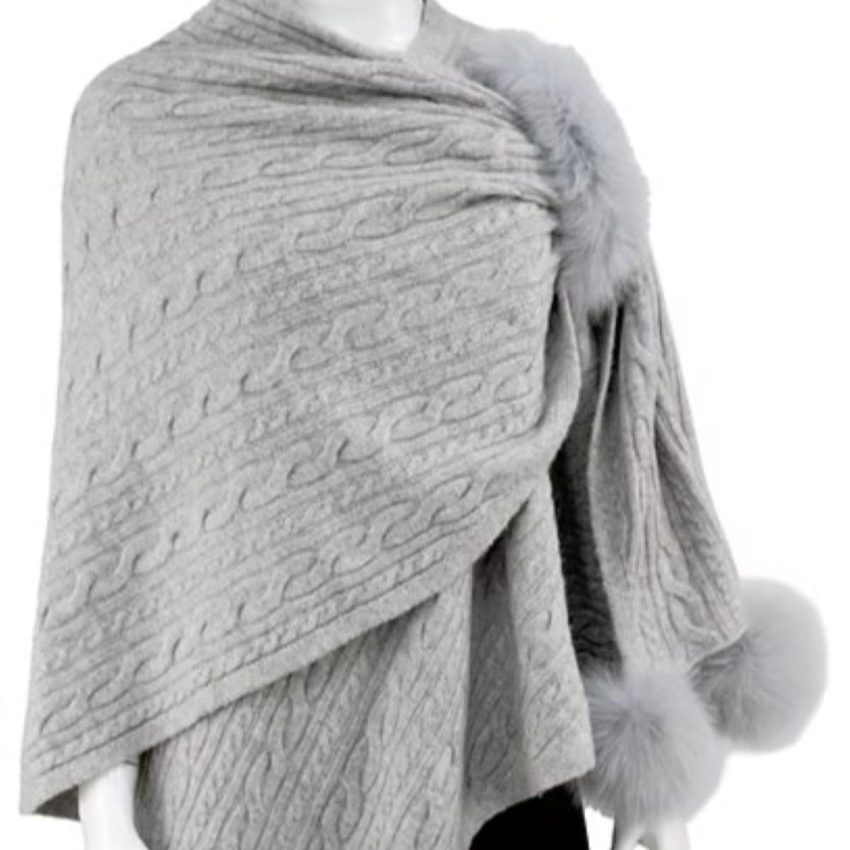 Cable Wrap w/Fox Trim & Pom