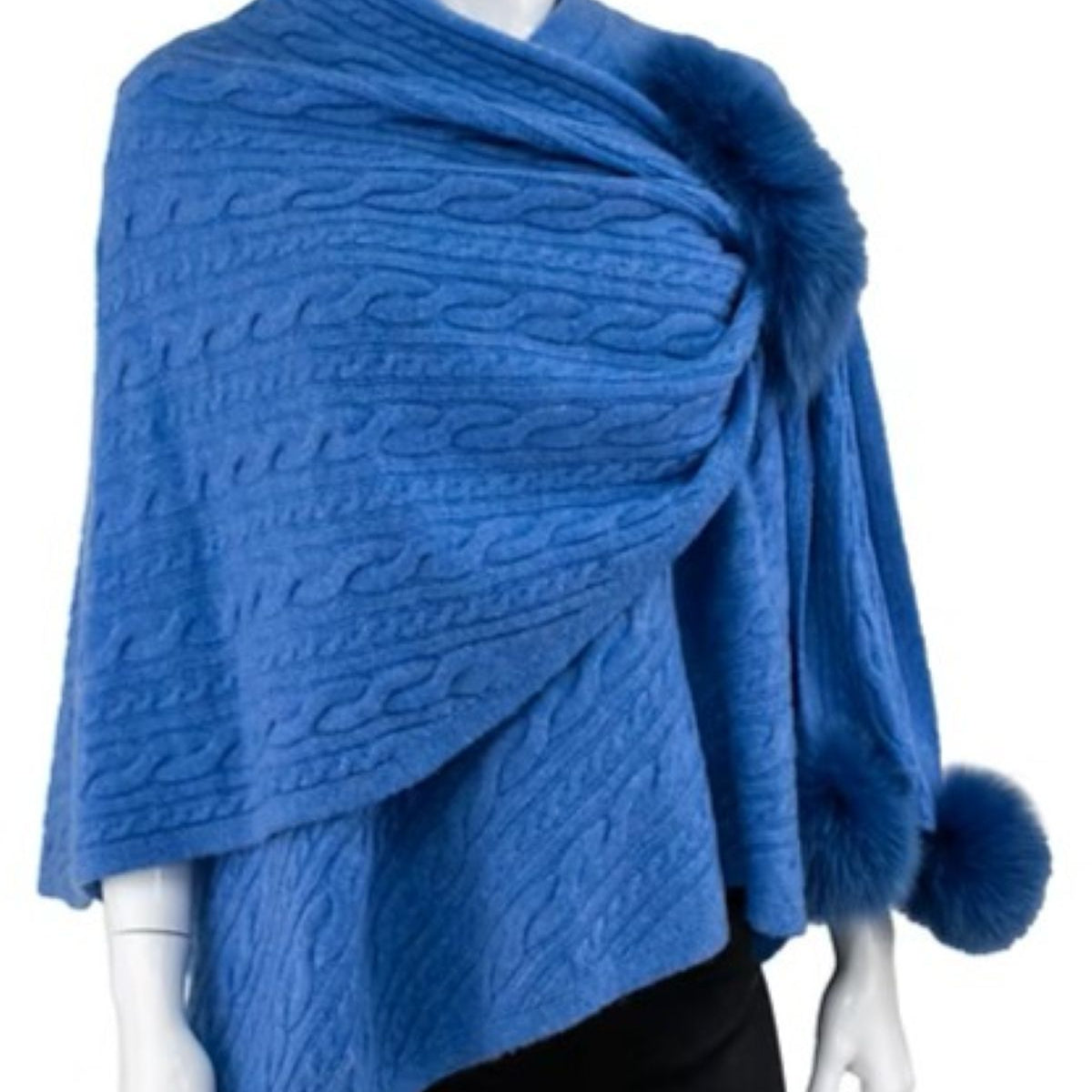 Cable Wrap w/Fox Trim & Pom