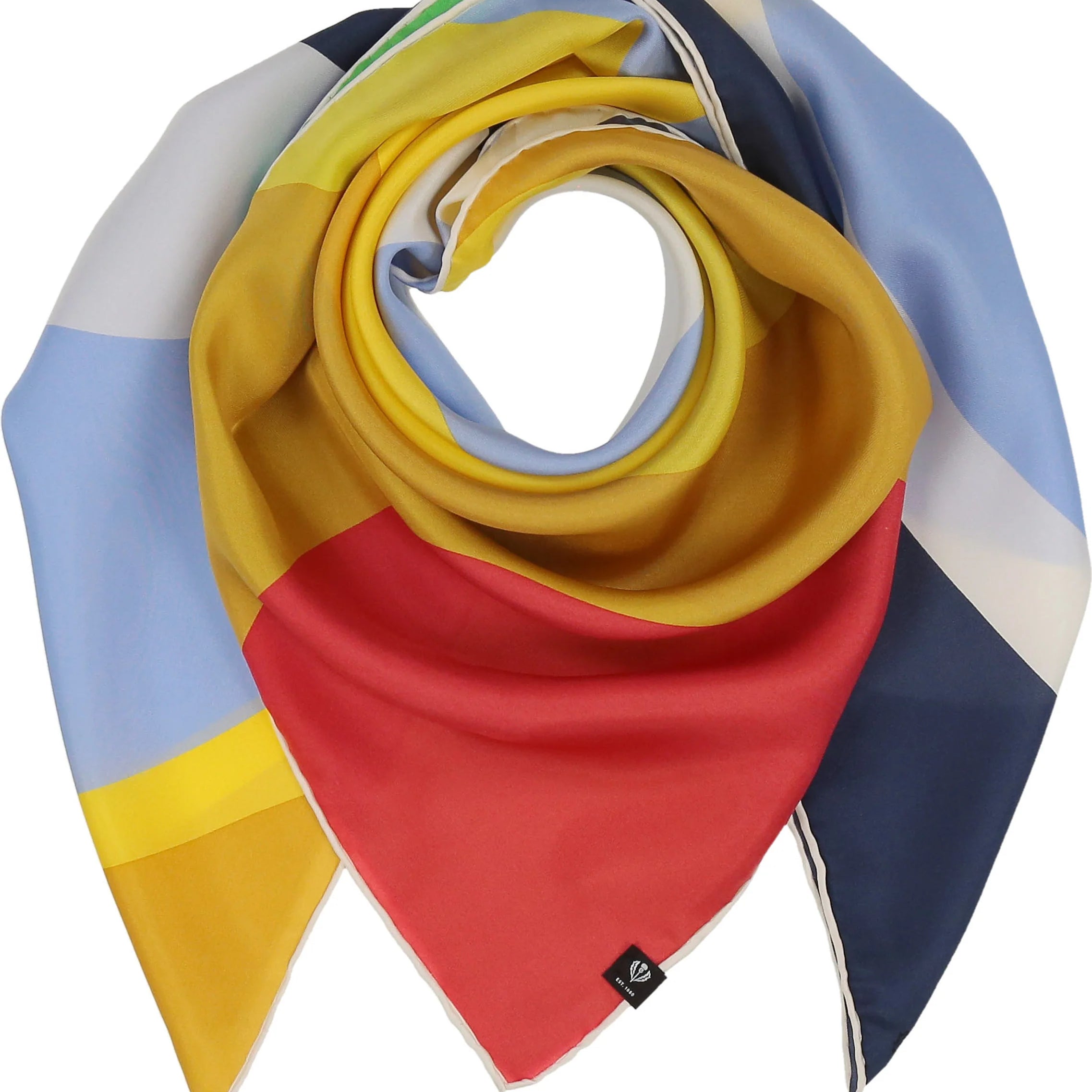 Colour Waves Silk Twill Scarf