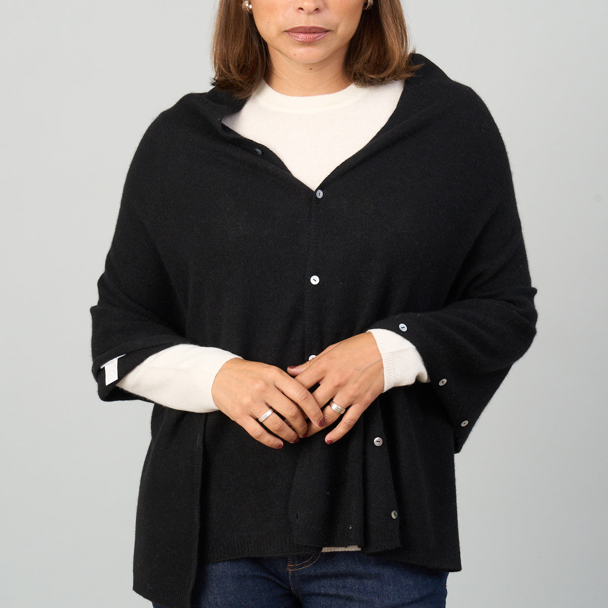 Peony Button Poncho