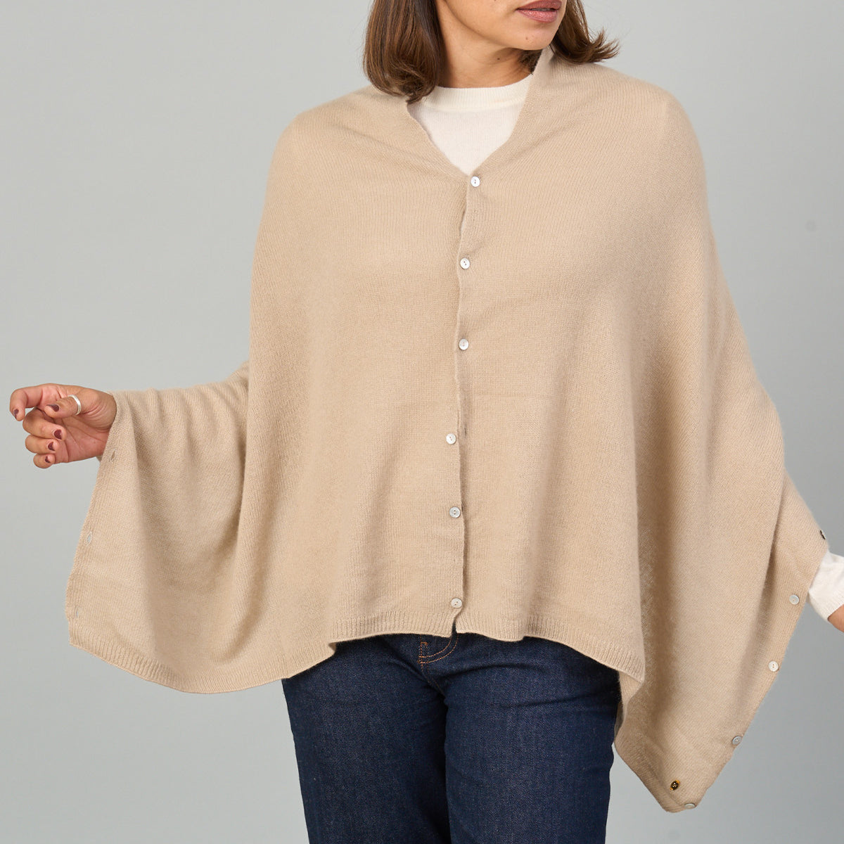 Peony Button Poncho