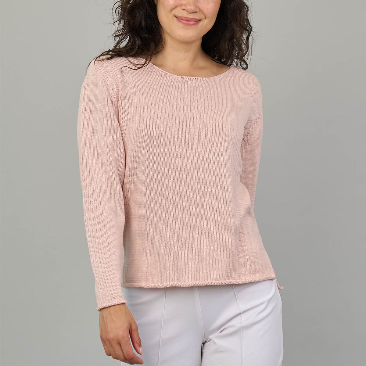 Crew Neck Cotton Sweater