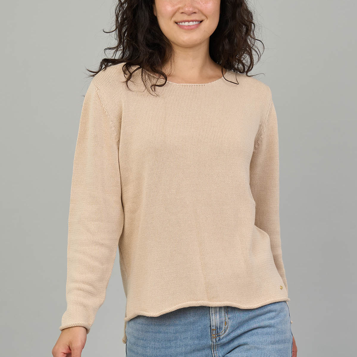 Crew Neck Cotton Sweater