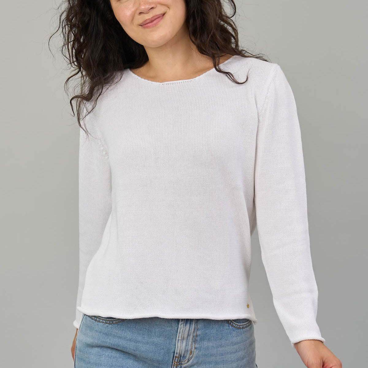 Crew Neck Cotton Sweater