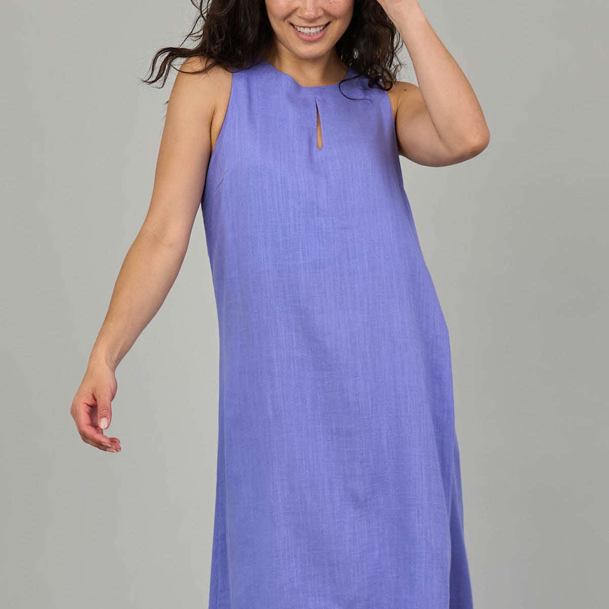 Sleeveless Crew Neck Midi Dress