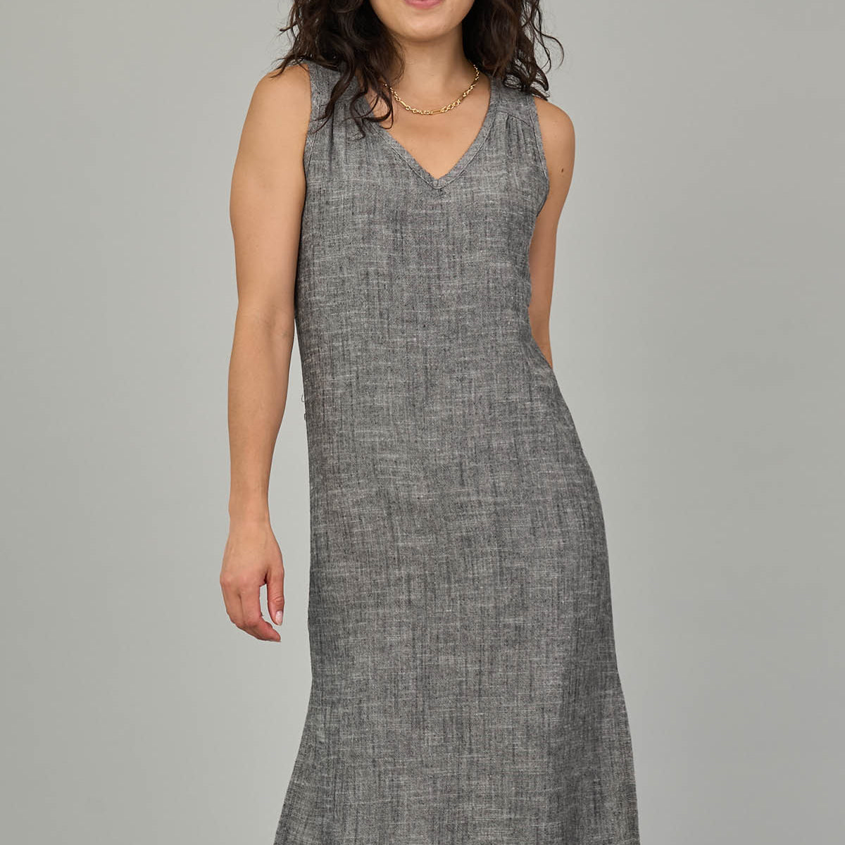 Sleeveless V-Neck Dress