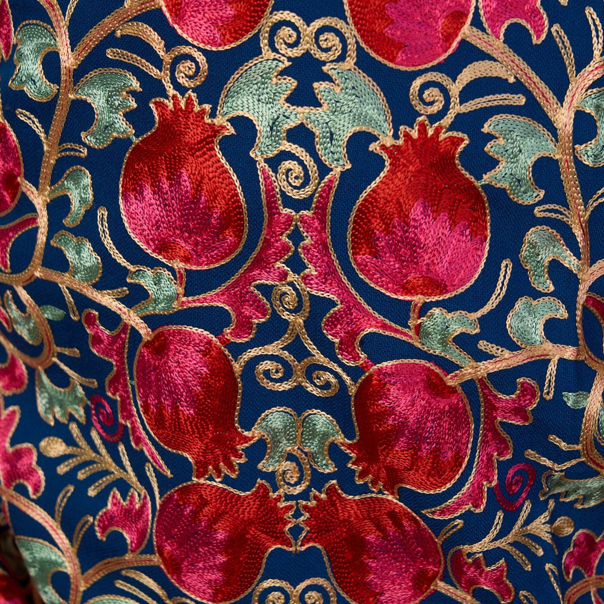 Embroidered Fringe Shawl