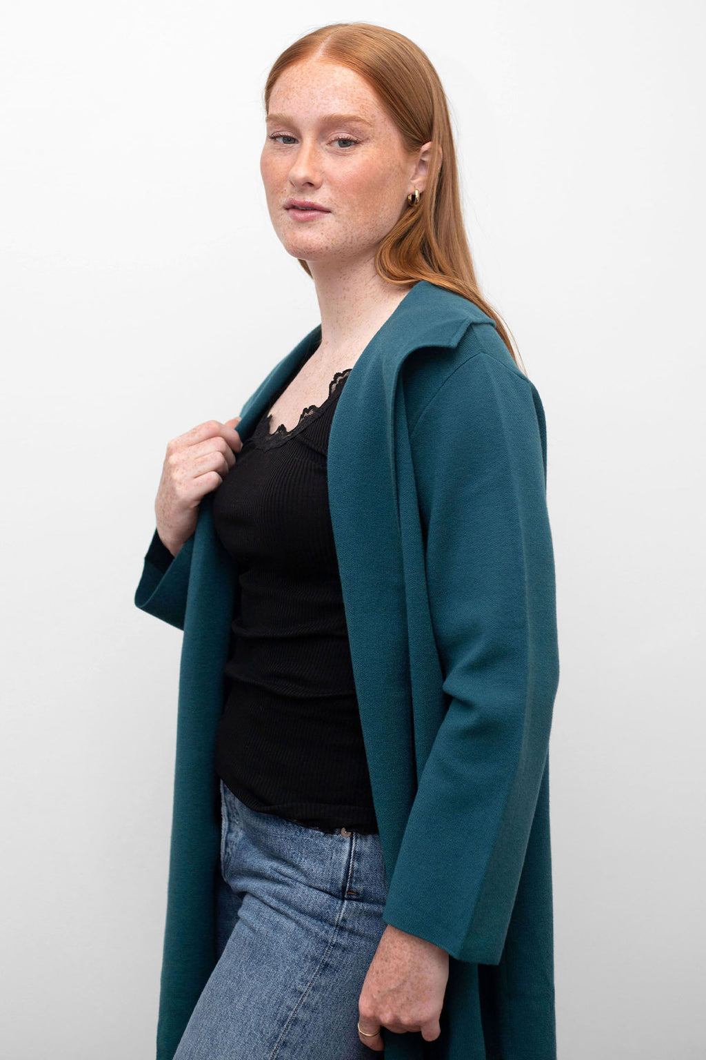 Duster Cardigan Hunter Green – Top Shelf Wardrobe