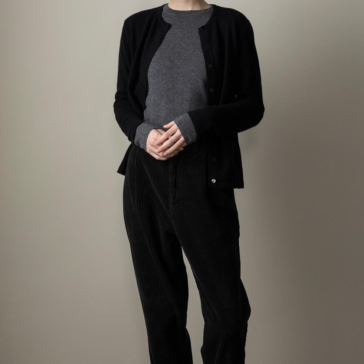 High Button Cashmere Cardigan