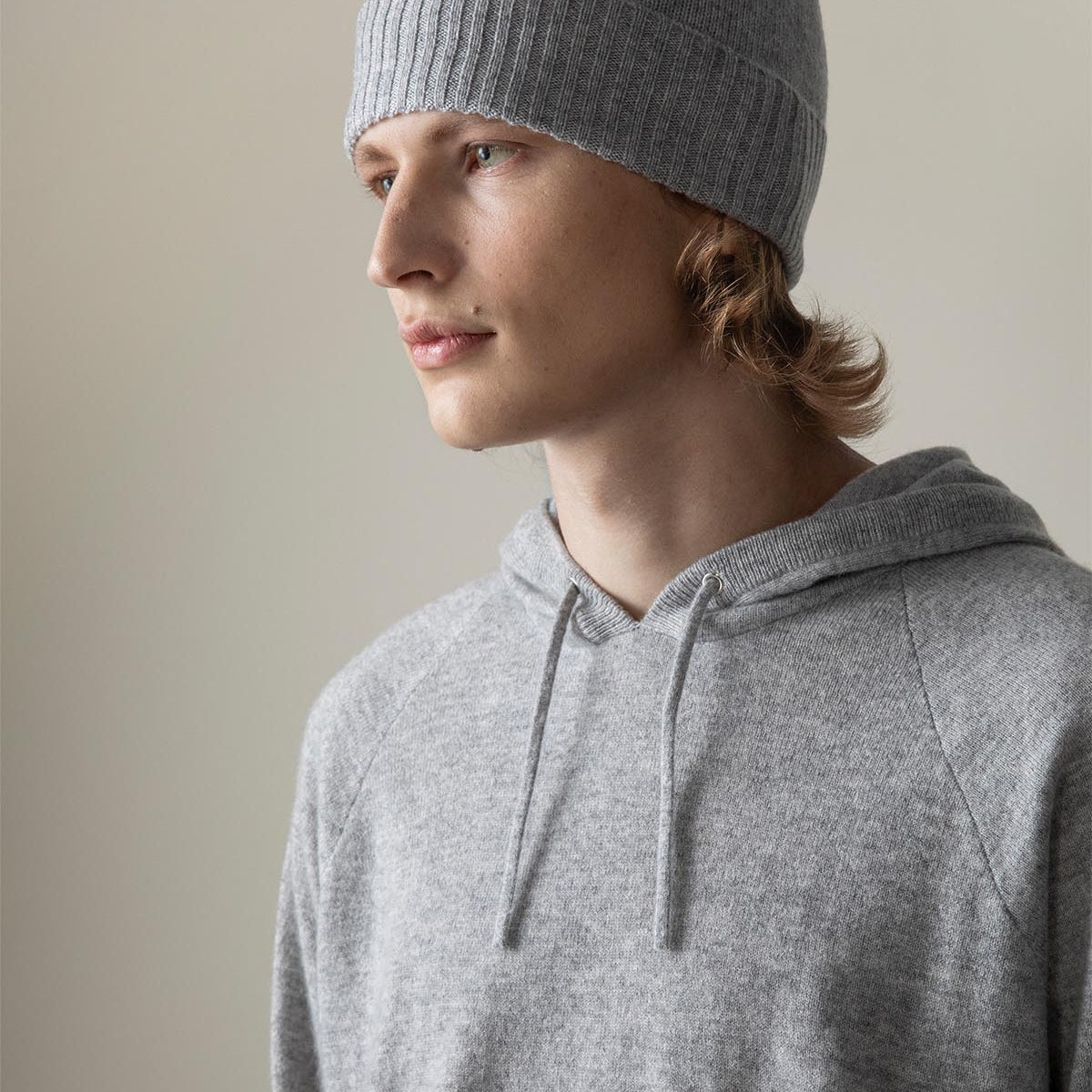 Cashmere Ribbed Beanie Hat