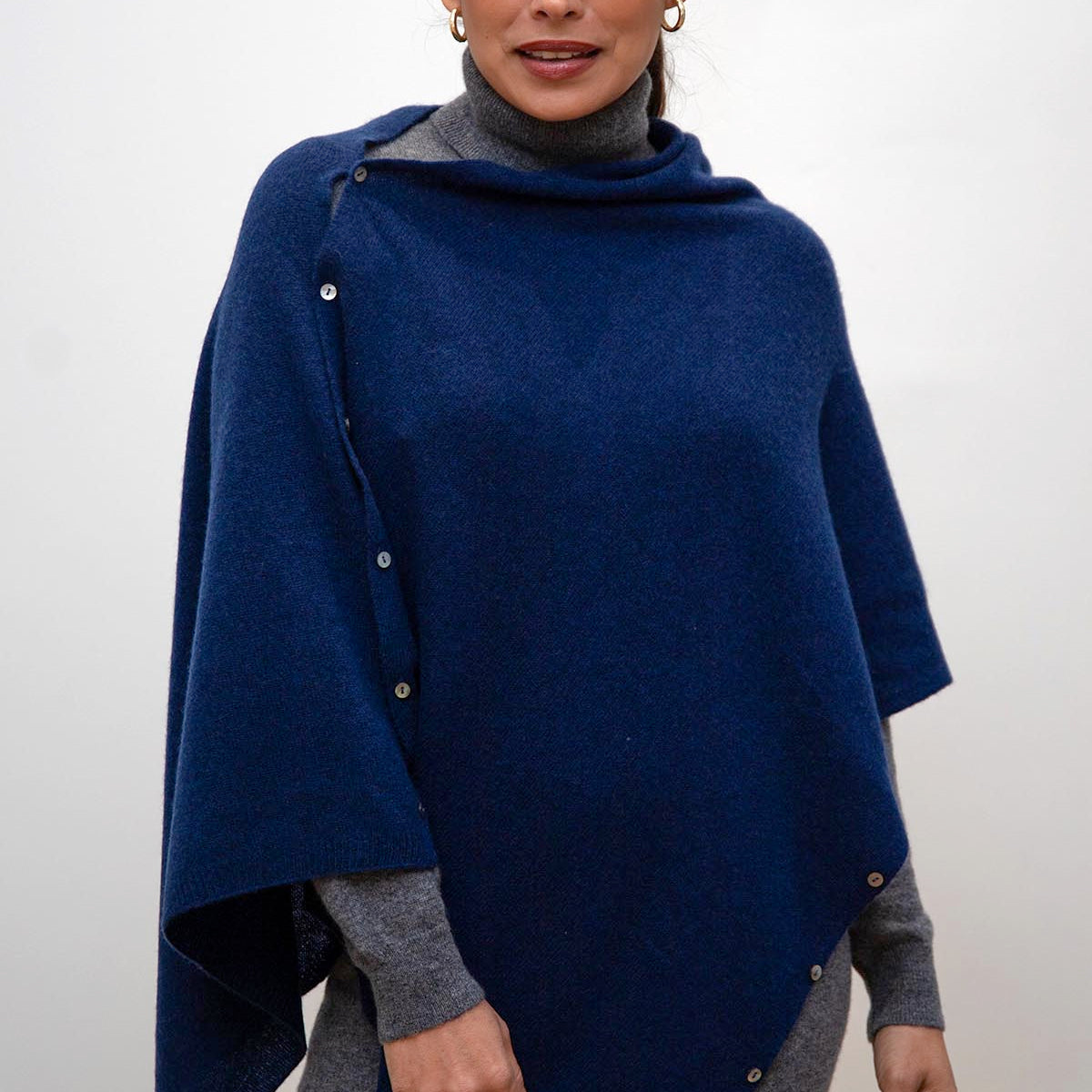 Peony Button Poncho