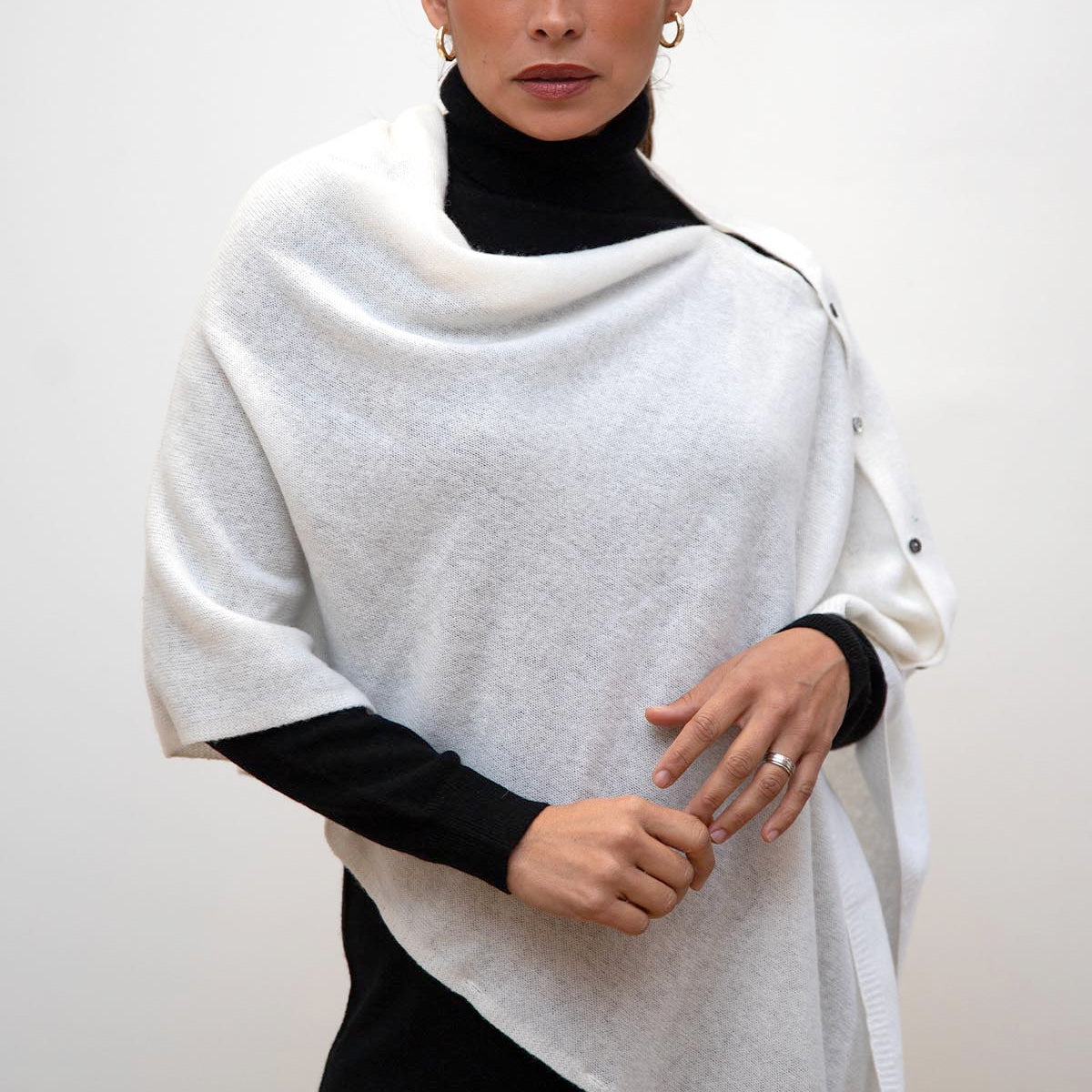 Peony Button Poncho