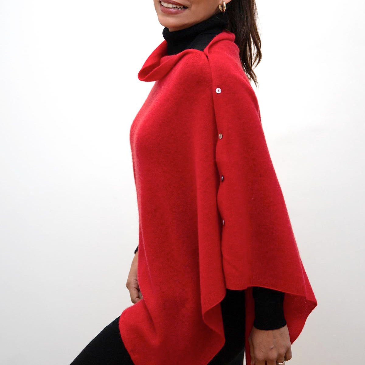 Peony Button Poncho