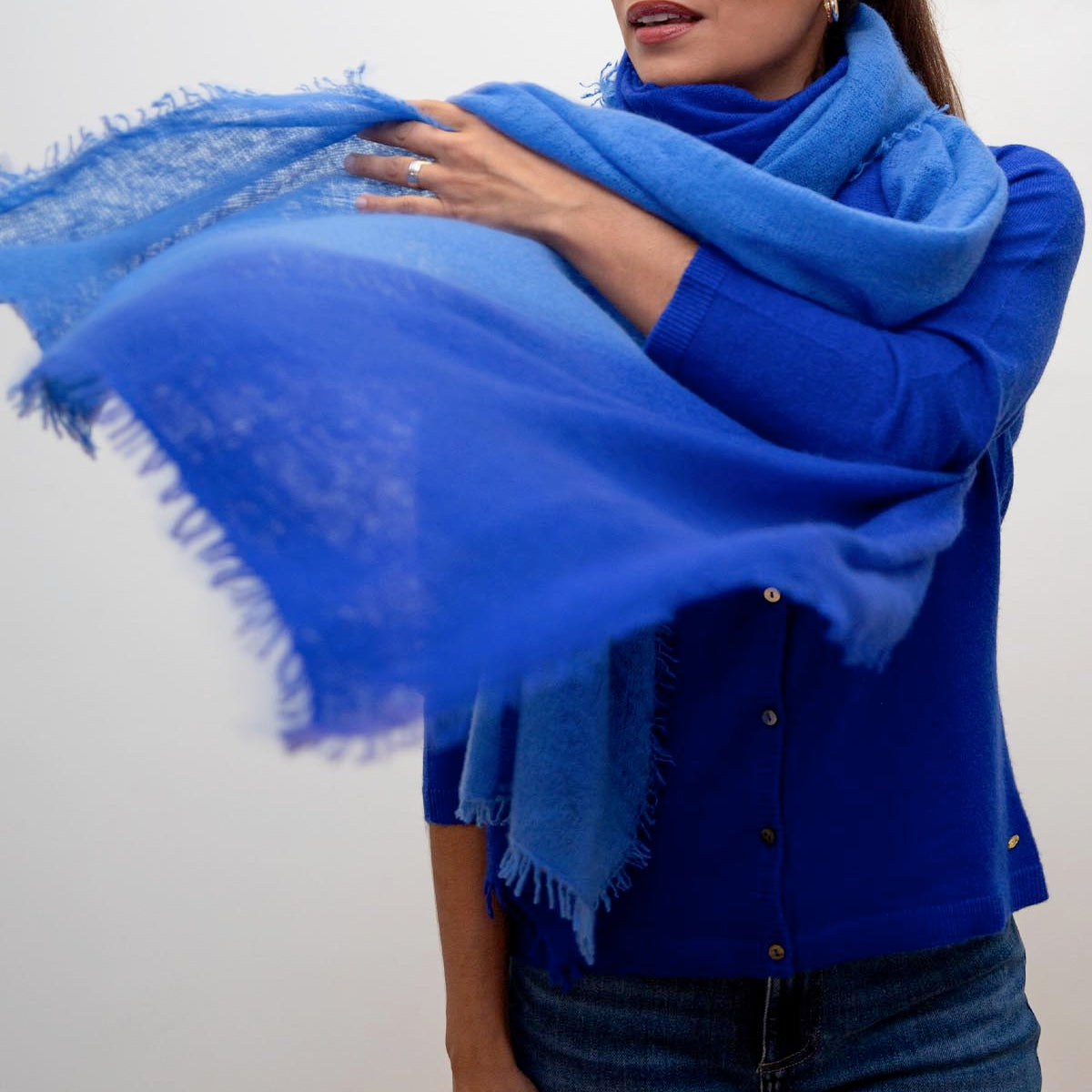 Felted Ombre Cashmere Scarf