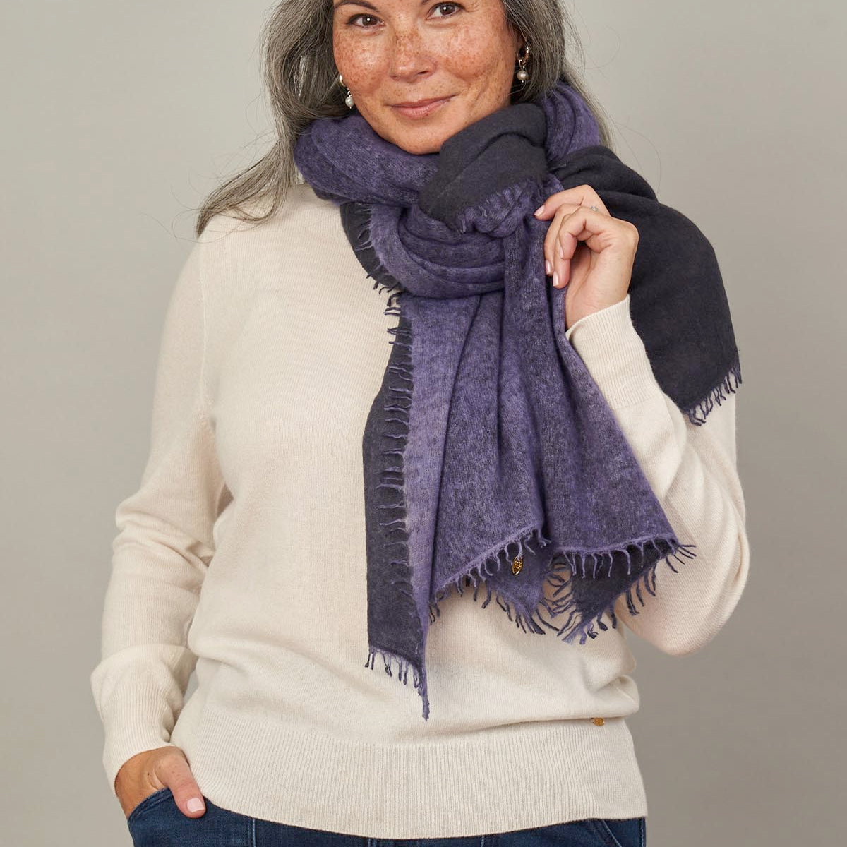 Felted Ombre Cashmere Scarf
