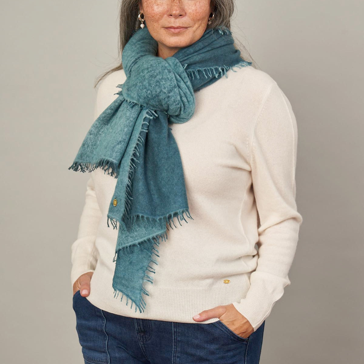 Felted Ombre Cashmere Scarf