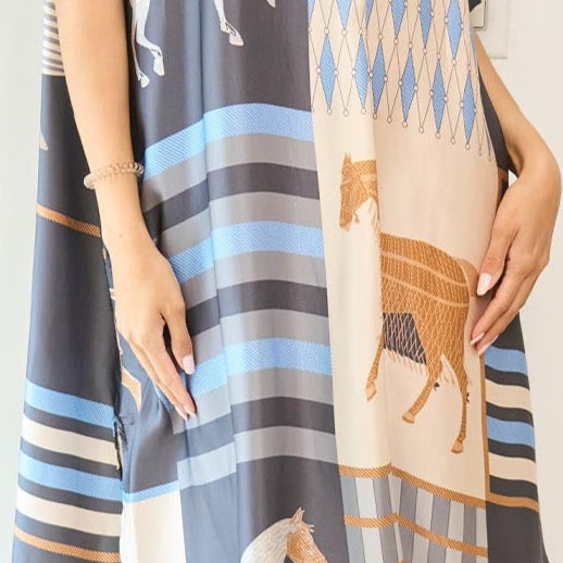 Dianna V-Neck Equestrian Dress