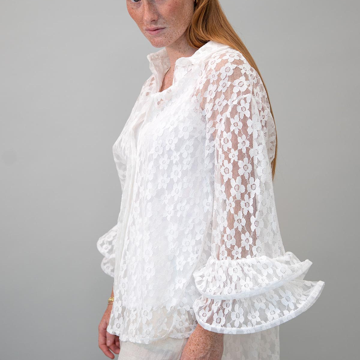 Summer Shirt w/Ruffle Sleeve
