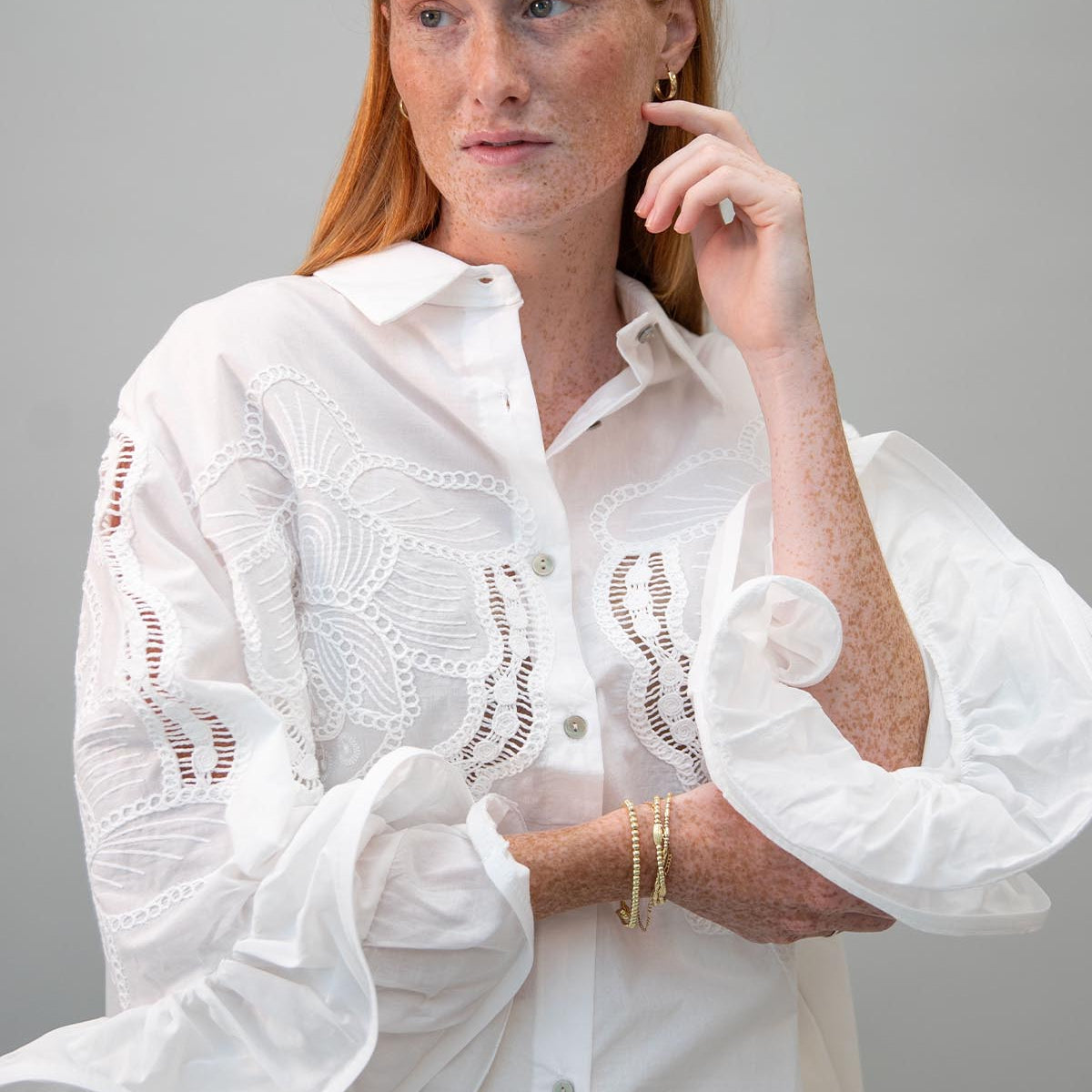 Summer Shirt w/Ruffle Sleeve