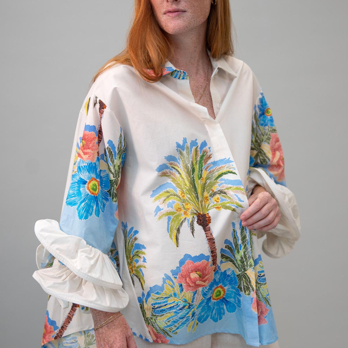 Summer Shirt w/Ruffle Sleeve