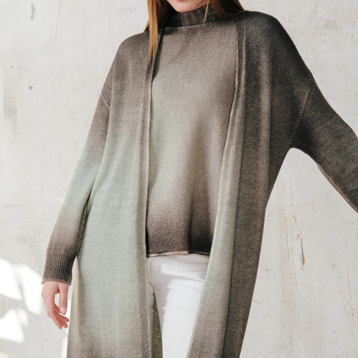 Merino Wool Long Cardigan
