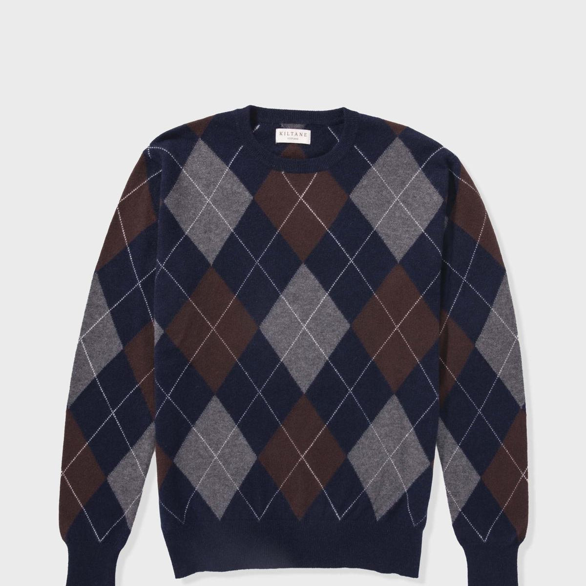 Unisex Argyle Crew Cashmere Jumper