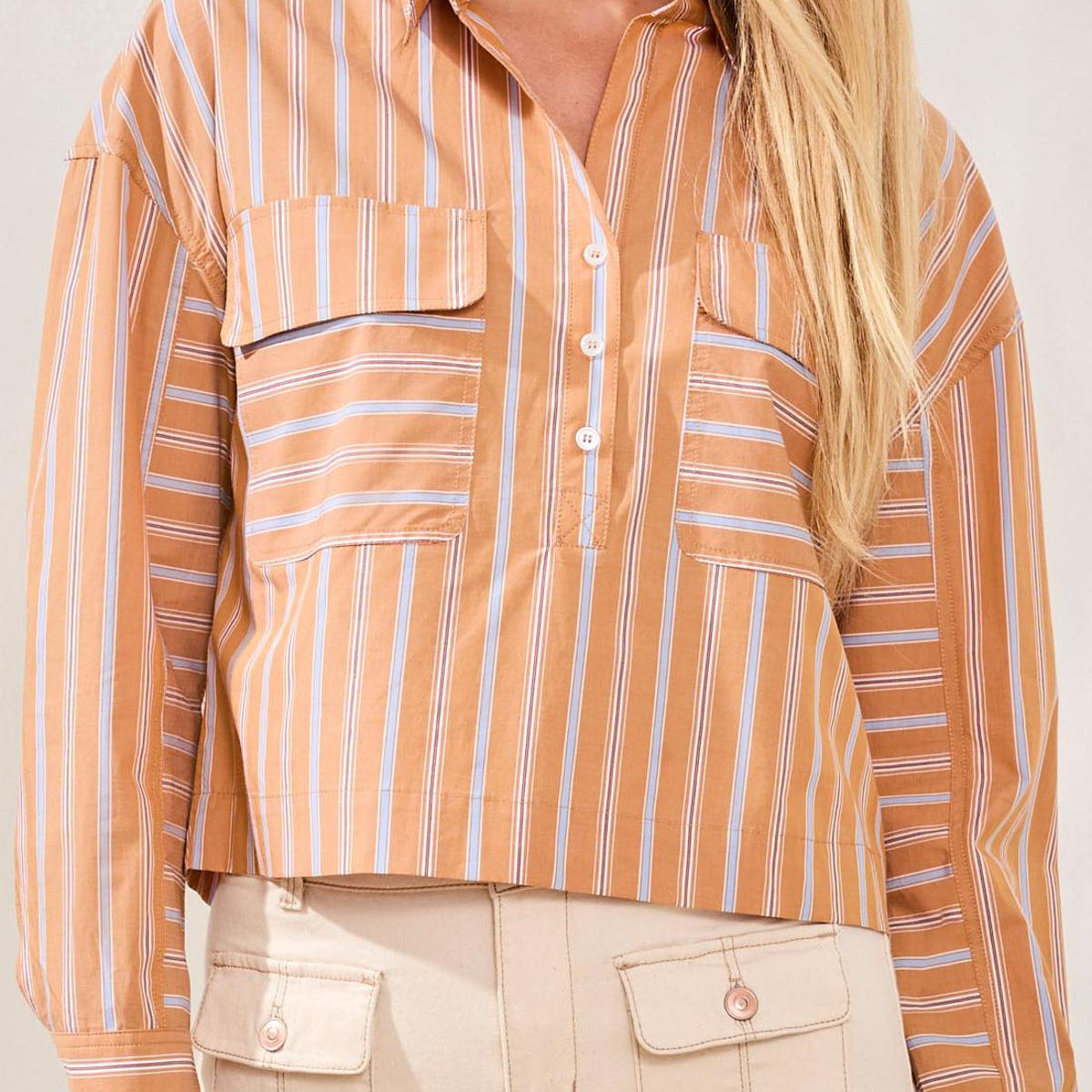 Popover Drop Shoulder Blouse