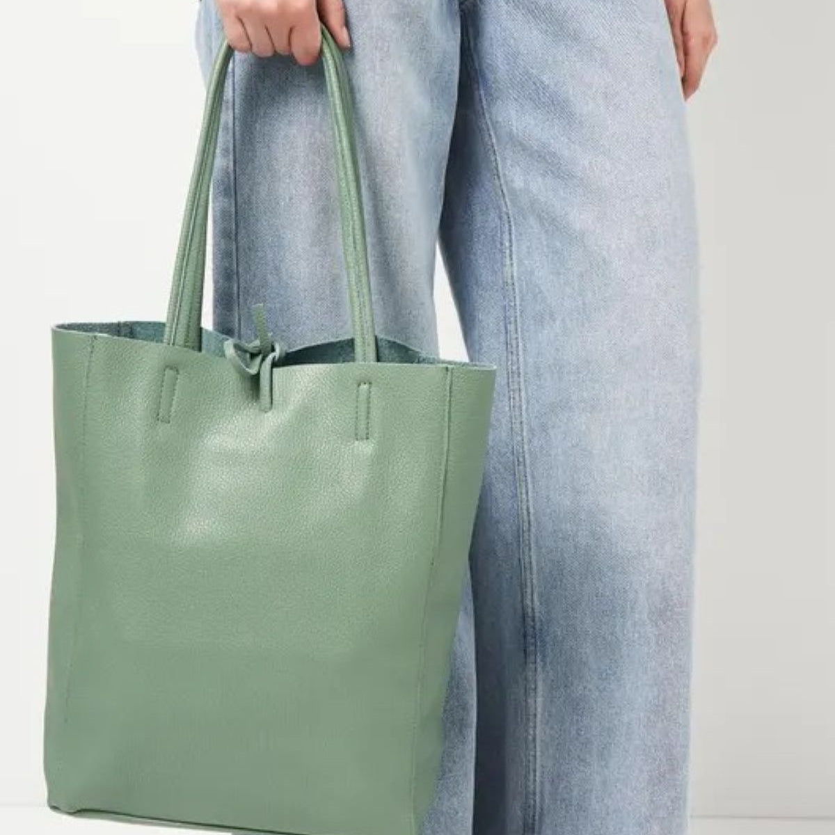 Leather Shoulder Tote Bag