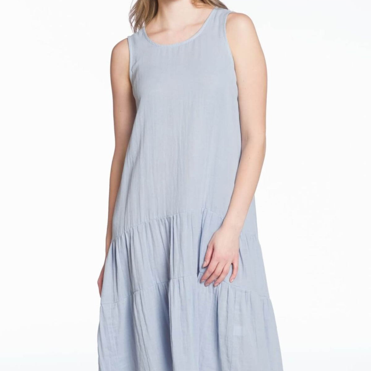 Sleeveless Midi Tiered Dress