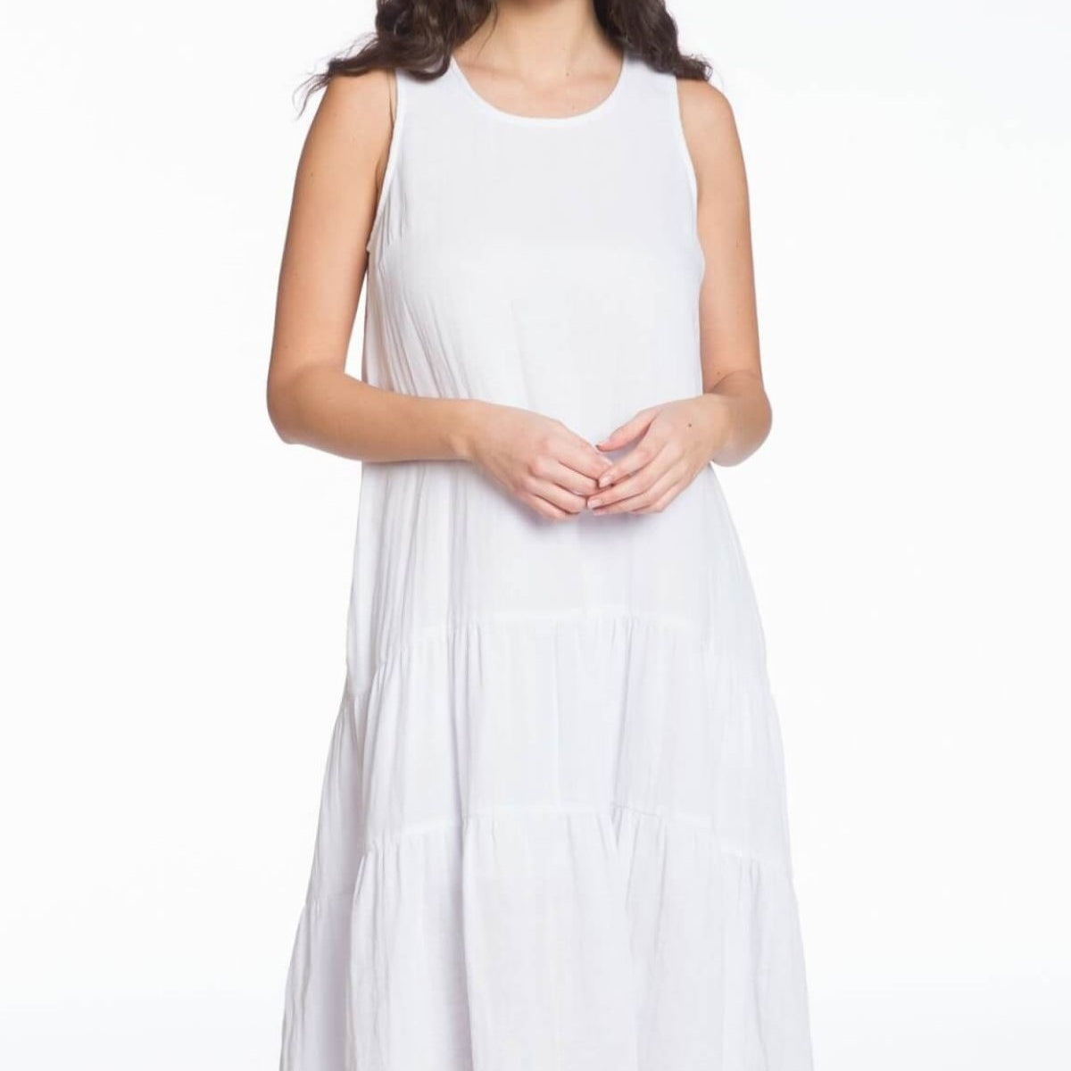 Sleeveless Midi Tiered Dress