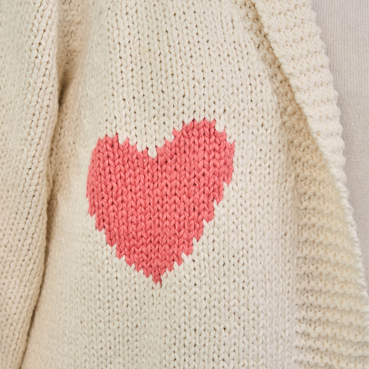 Long Cotton Cardi w/Heart