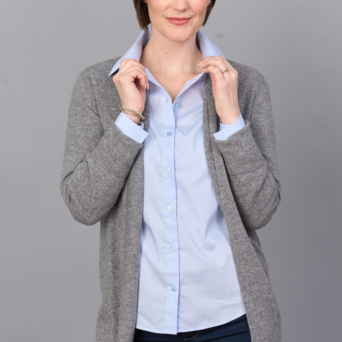 Rolled Collar Cardigan