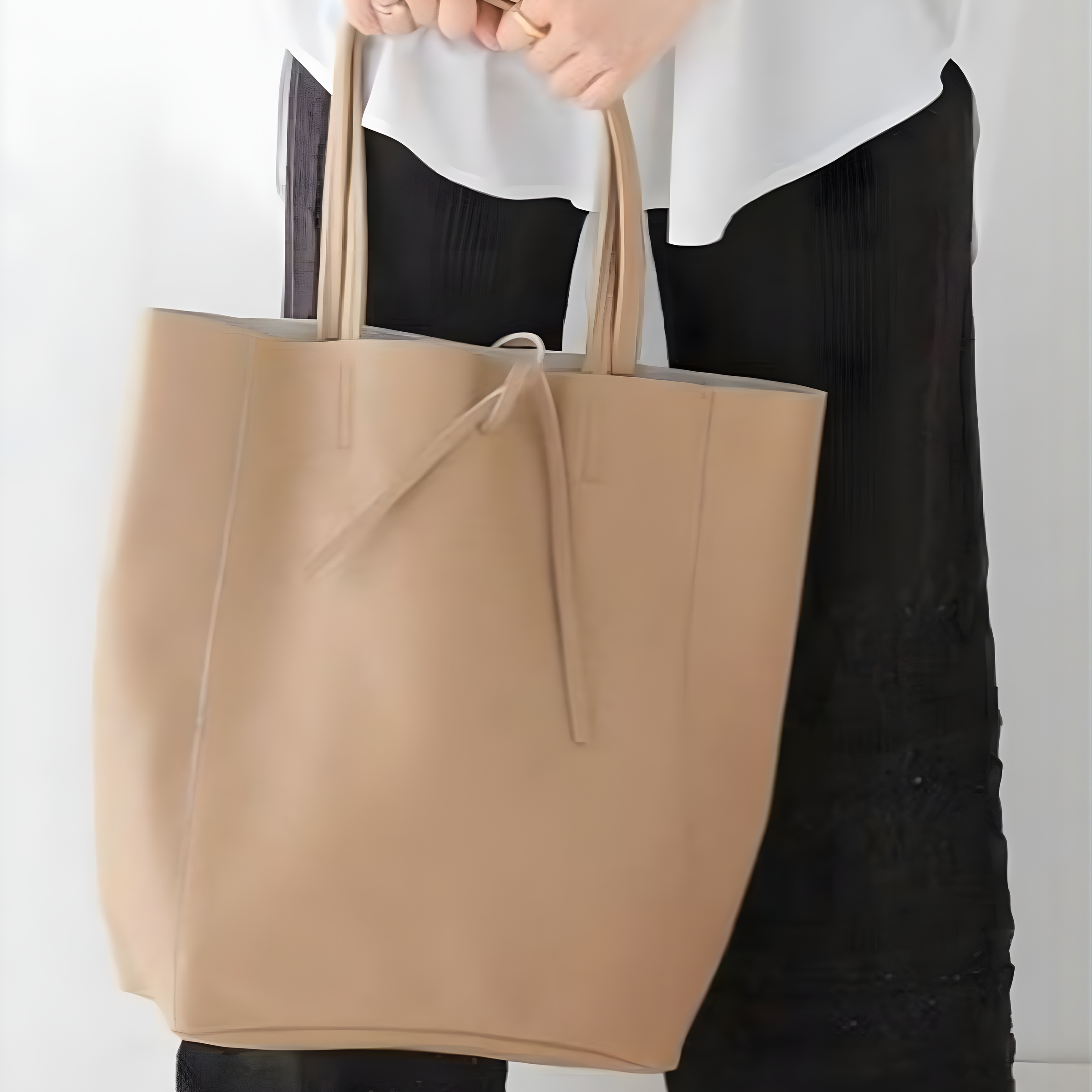 Leather Shoulder Tote Bag