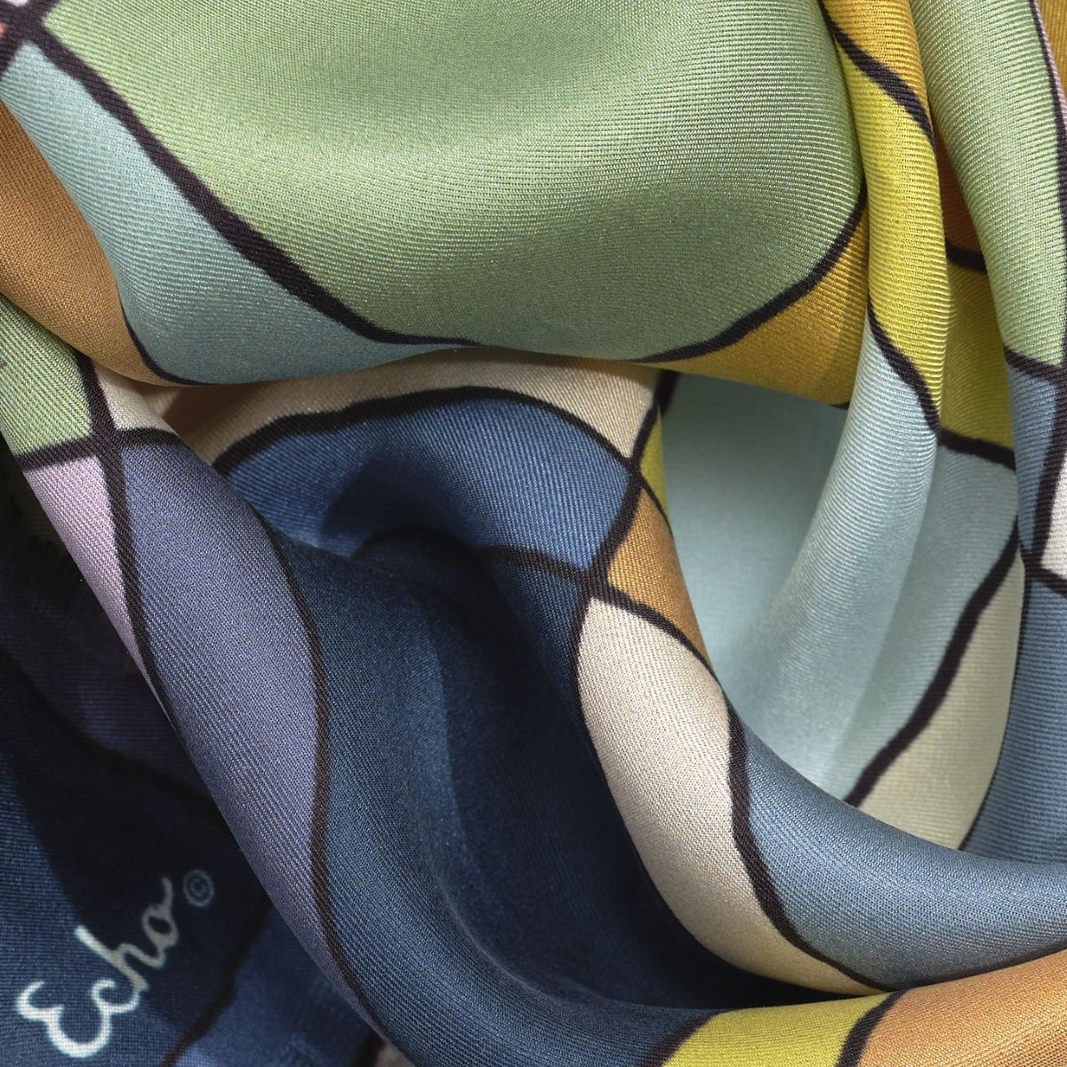 Windowpane Silk Square
