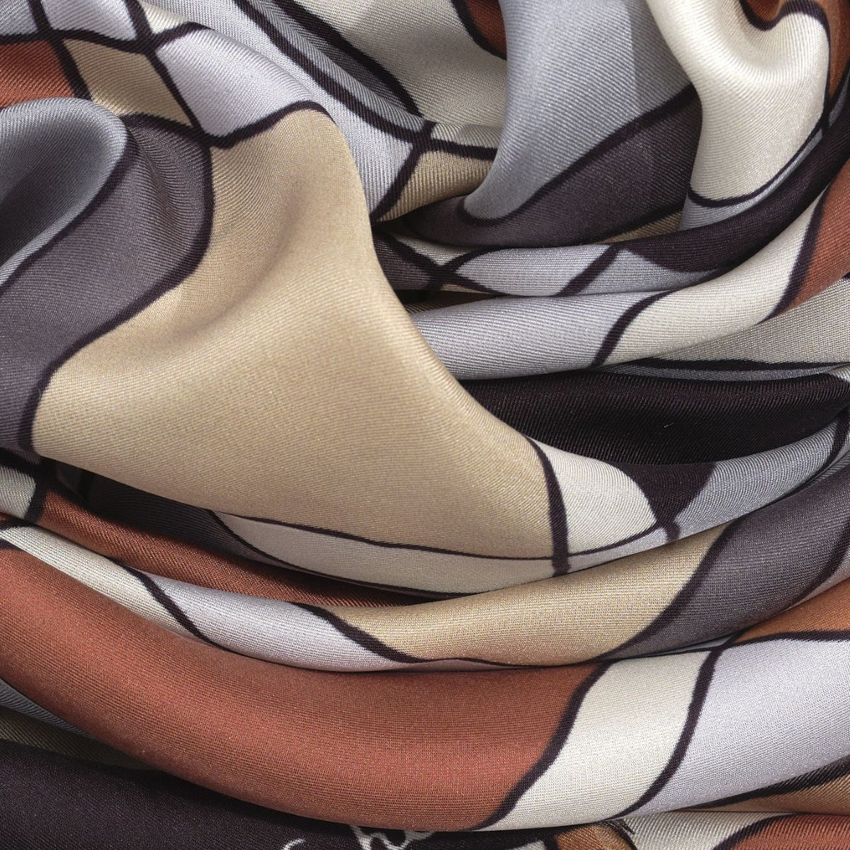 Windowpane Silk Square