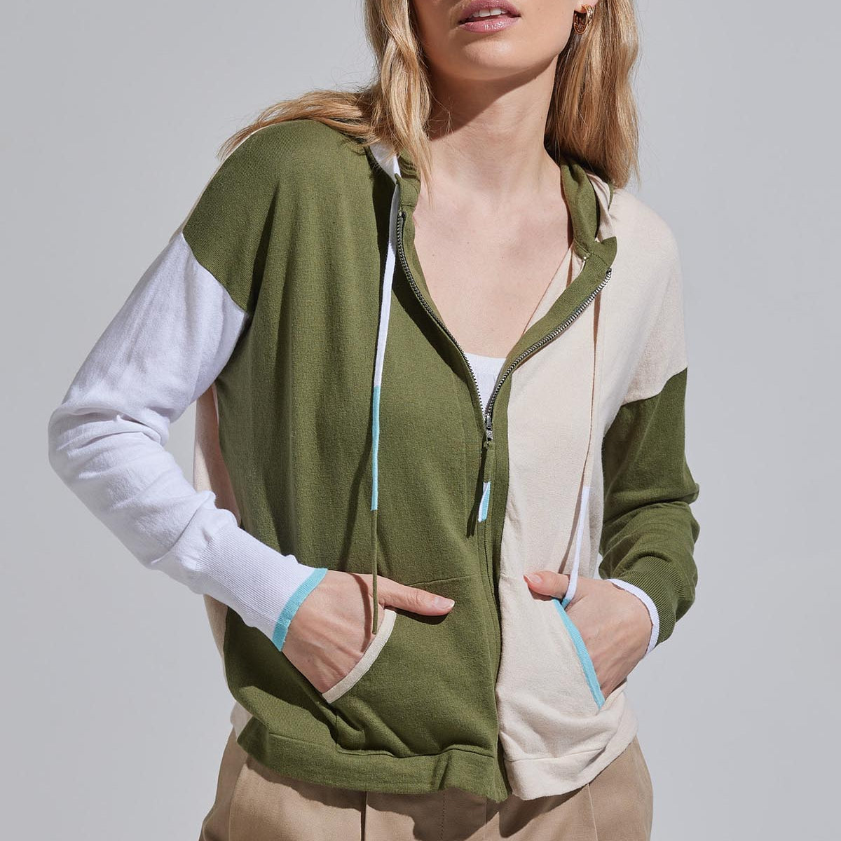Colour Block Hoodie