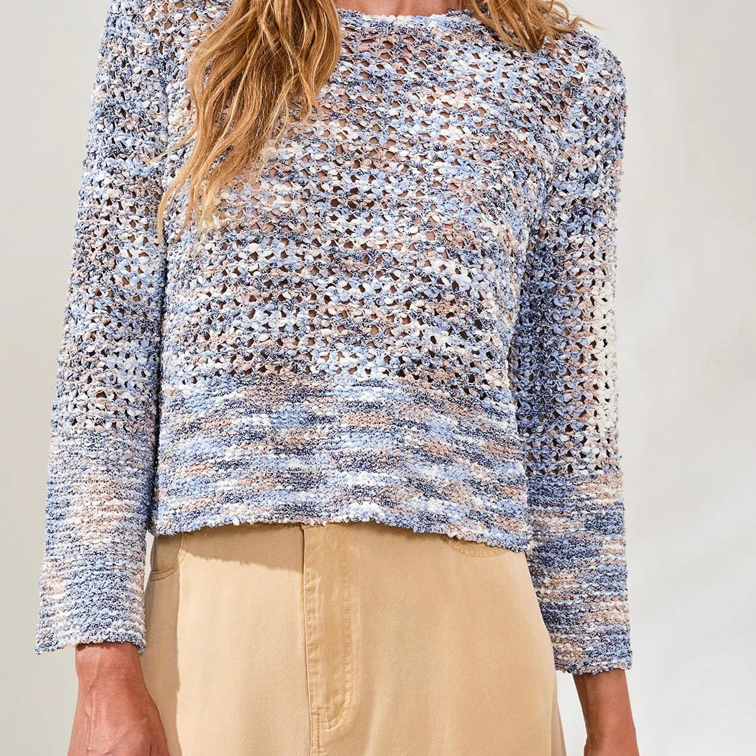 Bell Sleeve Open Stitch Sweater