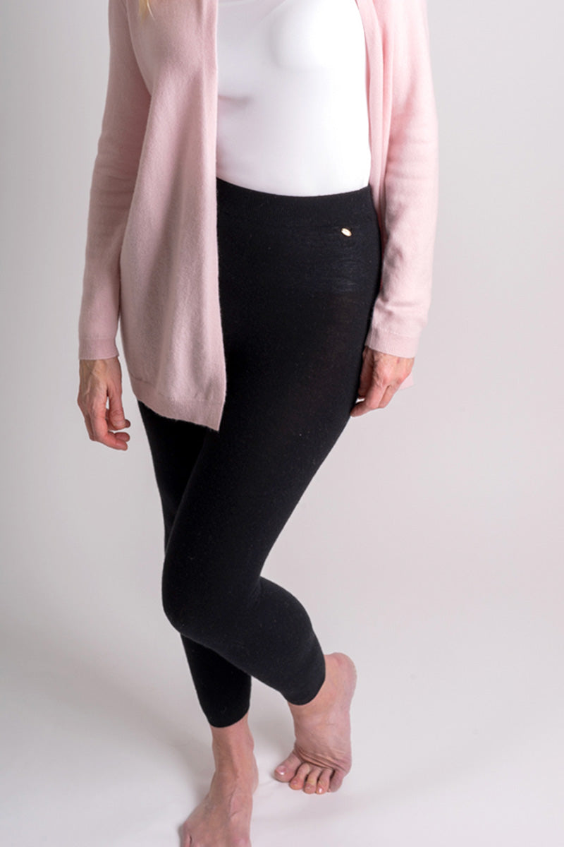 Cable Cashmere Leggings New Ivory White