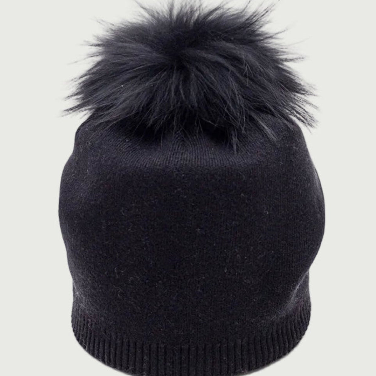 Lemonwood - Cashmere Blend Hat With Fur Pom