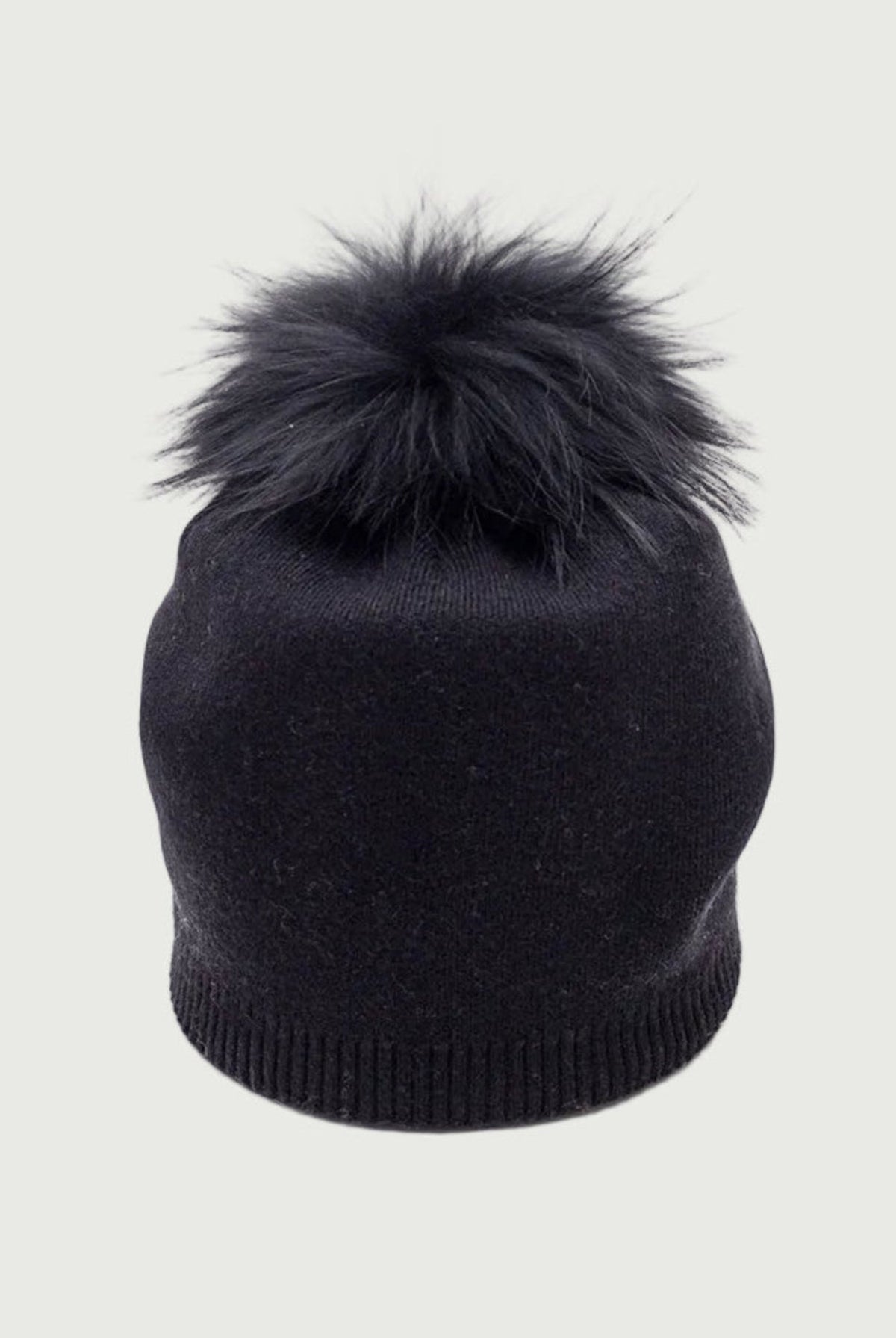 Lemonwood - Cashmere Blend Hat With Fur Pom