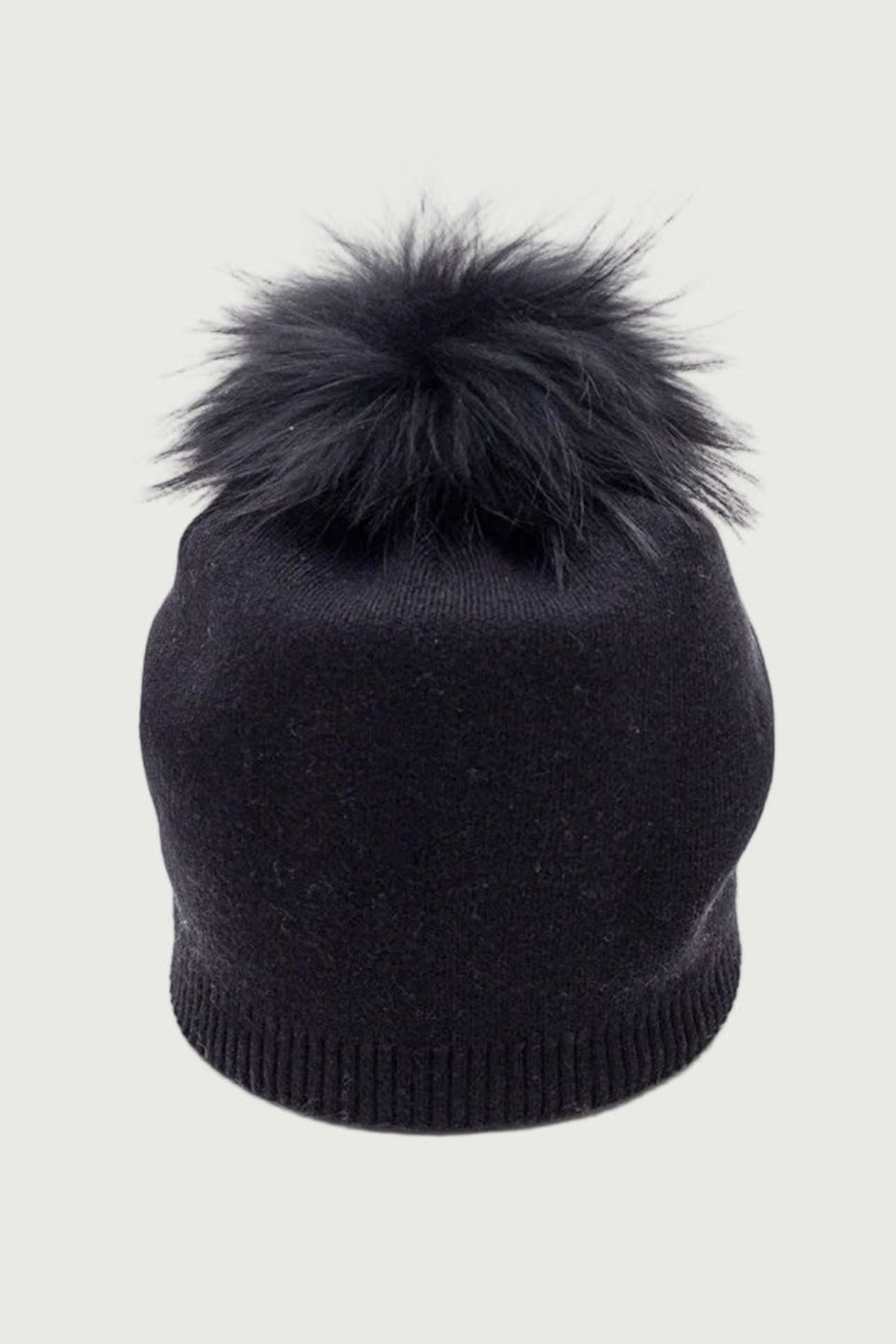 Lemonwood - Cashmere Blend Hat With Fur Pom