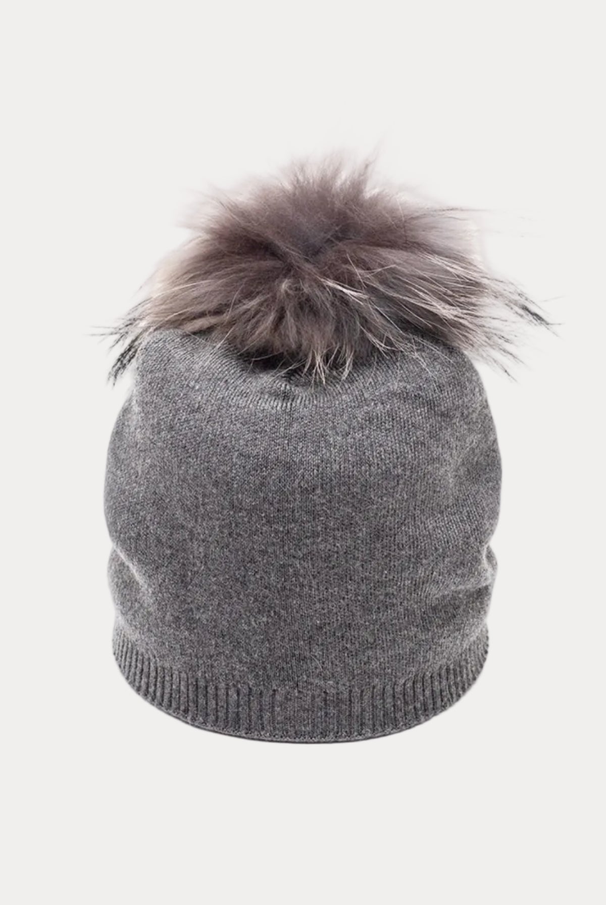 Lemonwood - Cashmere Blend Hat With Fur Pom