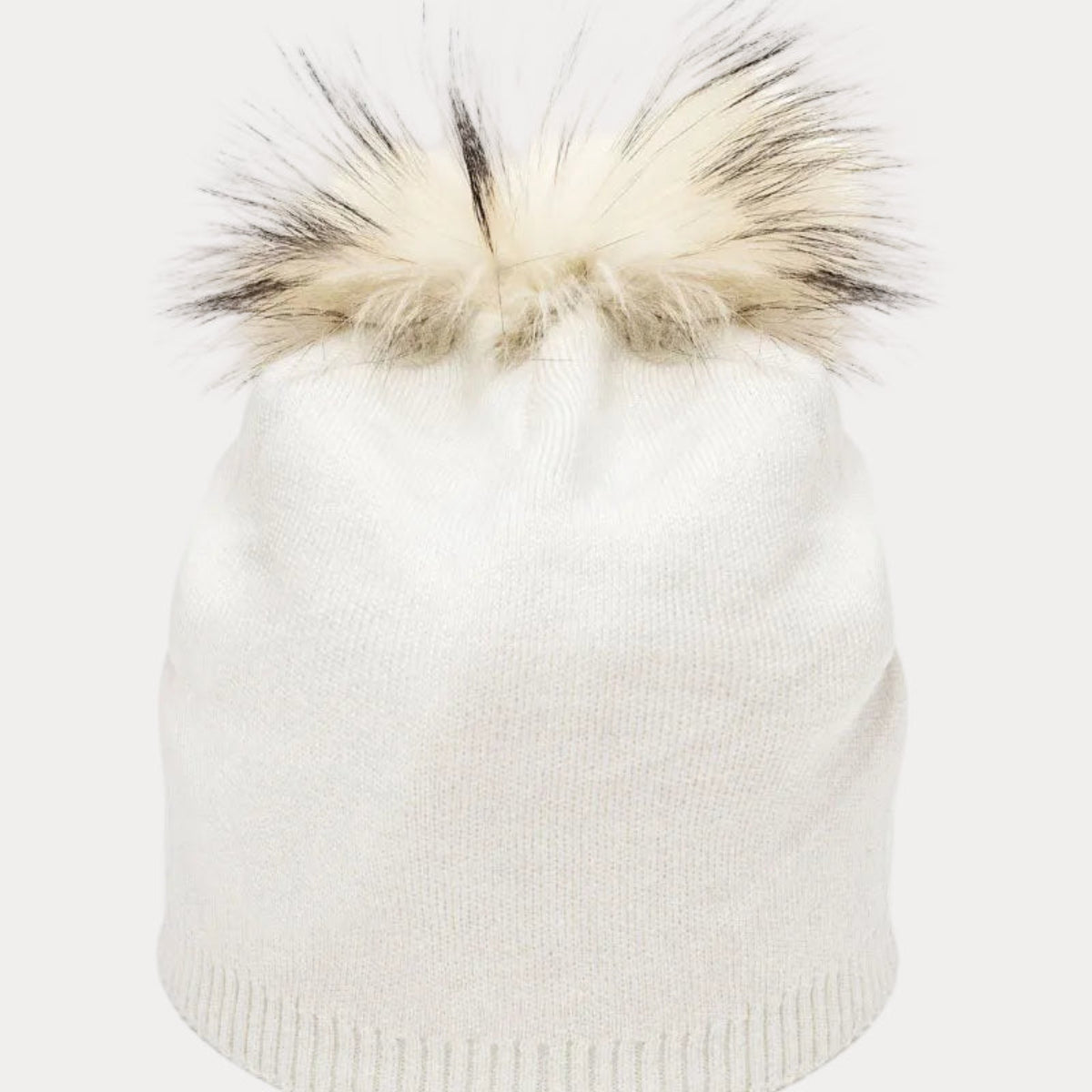 Lemonwood - Cashmere Blend Hat With Fur Pom