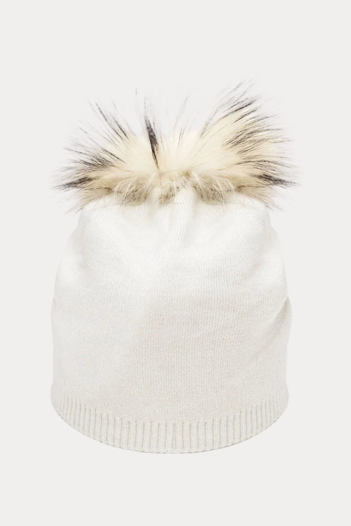 Lemonwood - Cashmere Blend Hat With Fur Pom